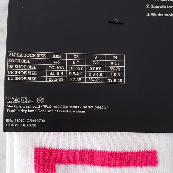 Kids Converse ⭐️ Crew Socks 3 pack - Picture 7 of 9